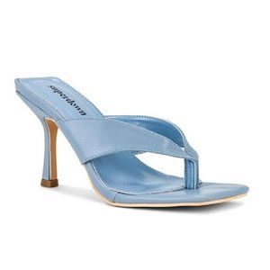 Superdown Emely Heel Baby Blue Square Toe Size 6